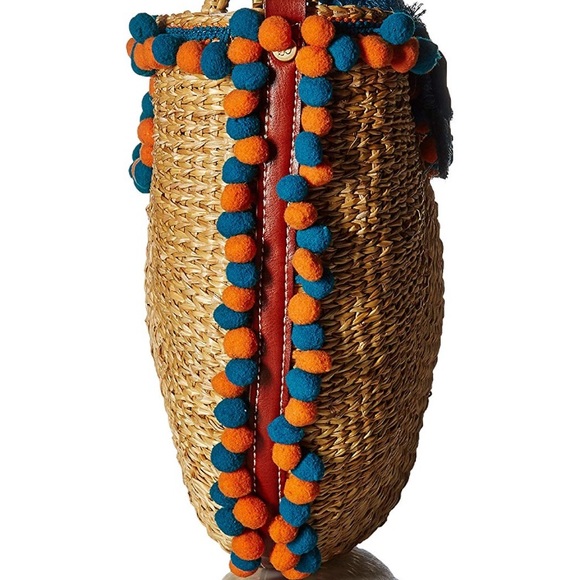 SAM EDELMAN | NWOT Inessa Straw PomPom Satchel Bag - Picture 8 of 8